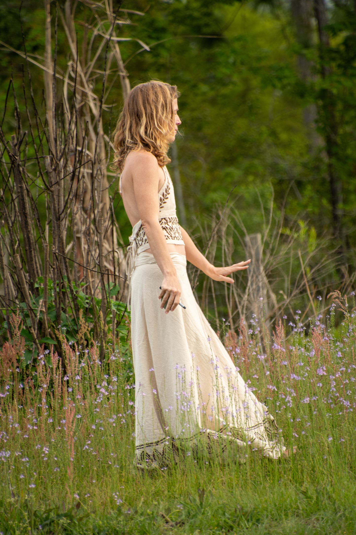 Winds of Change - Tribal Halter Top - Available in Cream and Brown - One Size Fits Most Adjustable