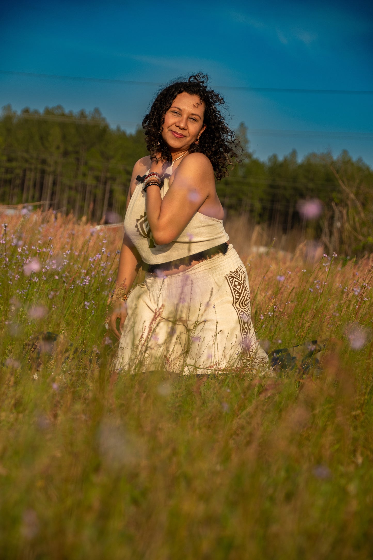 Intuition - Tribal Pants - Available in Cream and Brown - One Size Fits Most