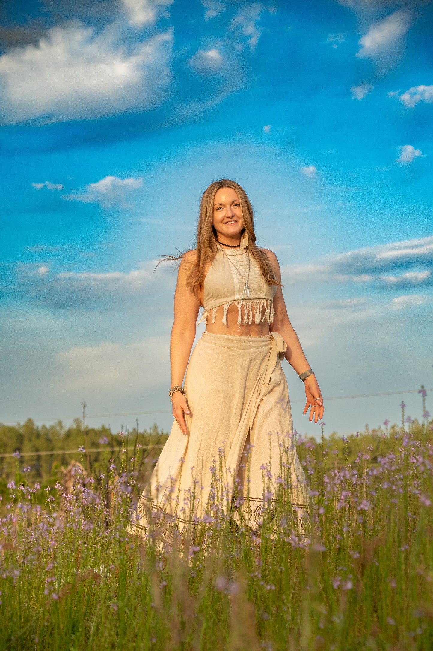 Wild and Woven — Fringe Halter Top - Available in Cream or Brown - One Size Fits Most