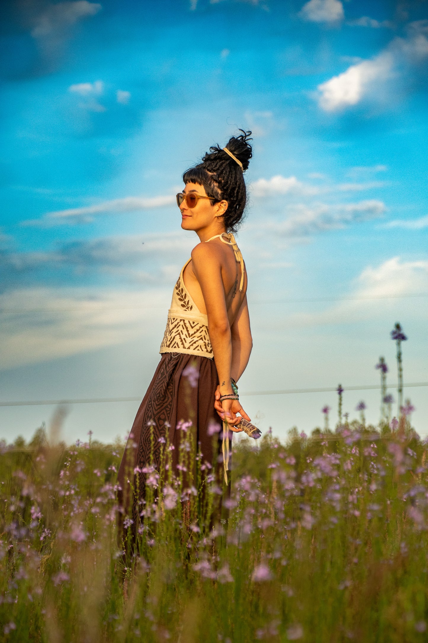 Intuition - Tribal Pants - Available in Cream and Brown - One Size Fits Most