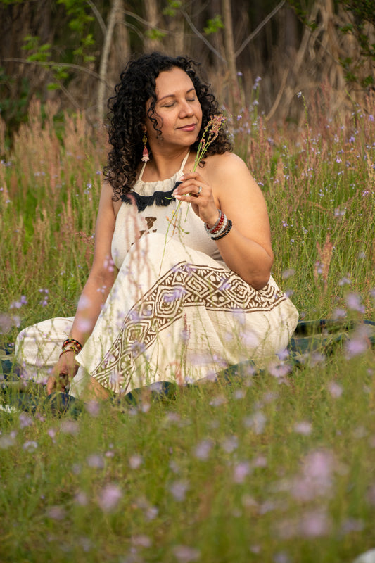 Intuition - Tribal Pants - Available in Cream and Brown - One Size Fits Most